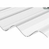 Ejoy 72 in. L x 21 in. W Corrugated Polycarbonate Plastic Curvy Clear Light Grey Roof Panels, 10PK PVCRoofSheet_CurvyClear_LightGray_10pc
